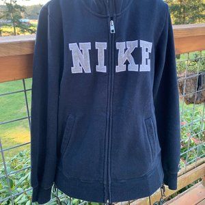 Nike Women's size Small Full Zip Navy Blue Jacket with Nike Logo